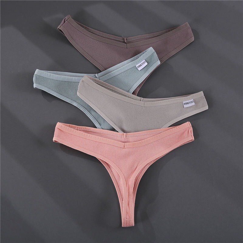 Quần Lót Nữ - Quần Lót Cotton gân tăm lọt khe sexy quyến rũ DAN STORE MÃ D002