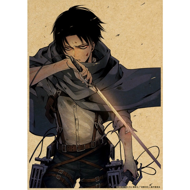 Tranh Treo Tường Hoạt Hình Attack On Titan Levi Ackerman MS: 315