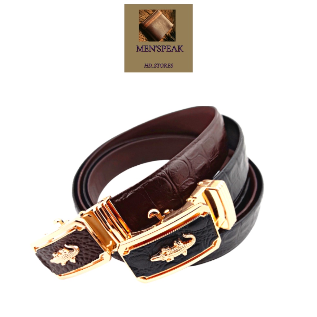 Dây lưng, that lung nam da bò dập vân cá sấu.