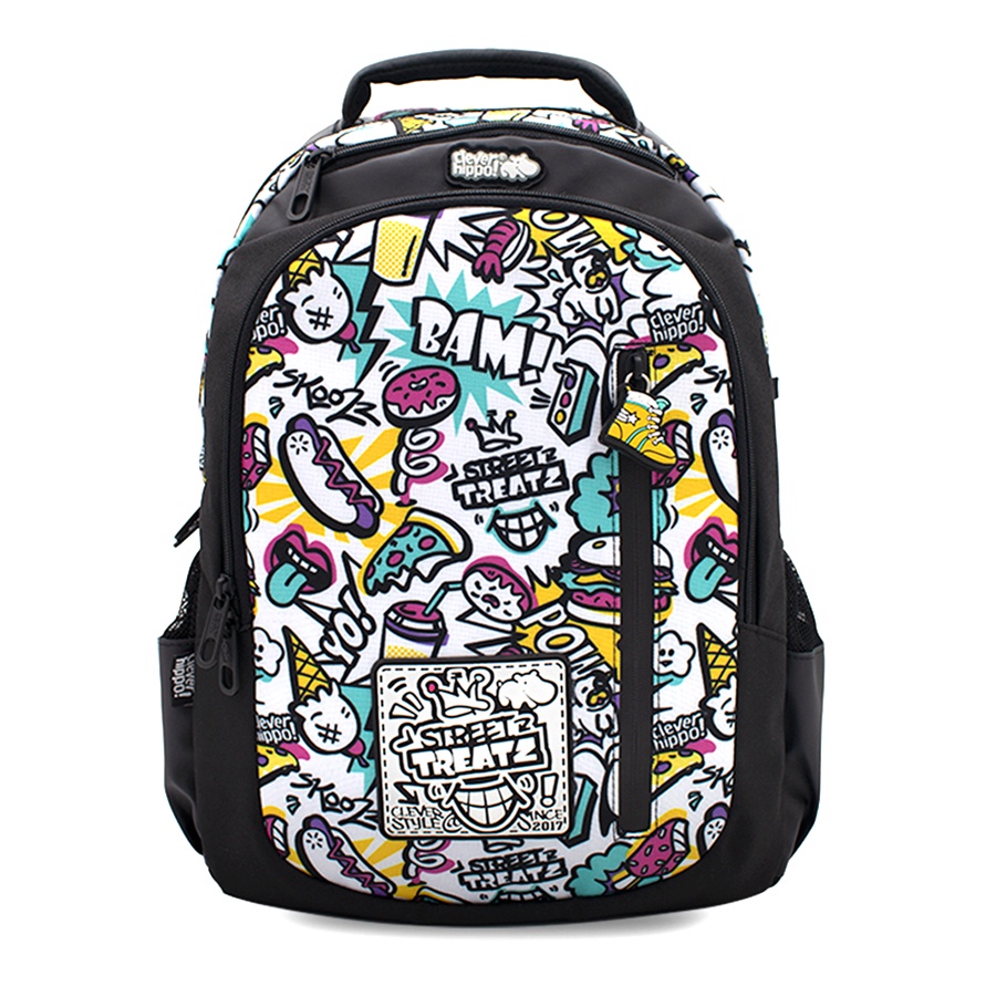 Ba Lô Zipit CLEVERHIPPO - Street Style Trắng BST9204/WHITE
