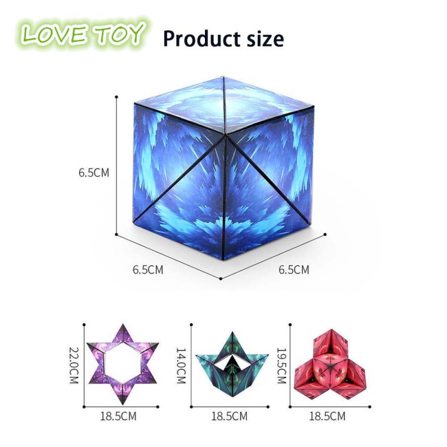 Đồ Chơi Khối Rubik Ma Thuật Hình Học Ngôi Sao Từ Tính Giảm Căng Thẳng Cho Nam Và Nữ