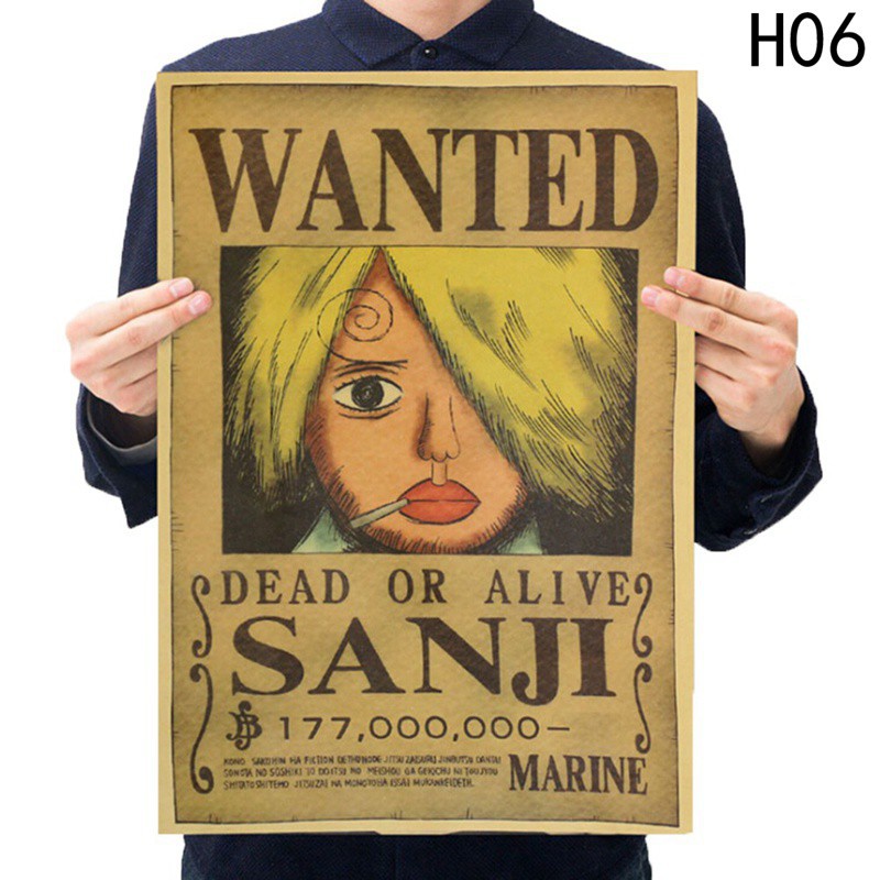 Sale 70% Poster hình nhân vật One Piece phong cách Retro, Giá gốc 20,000 đ - 104B52