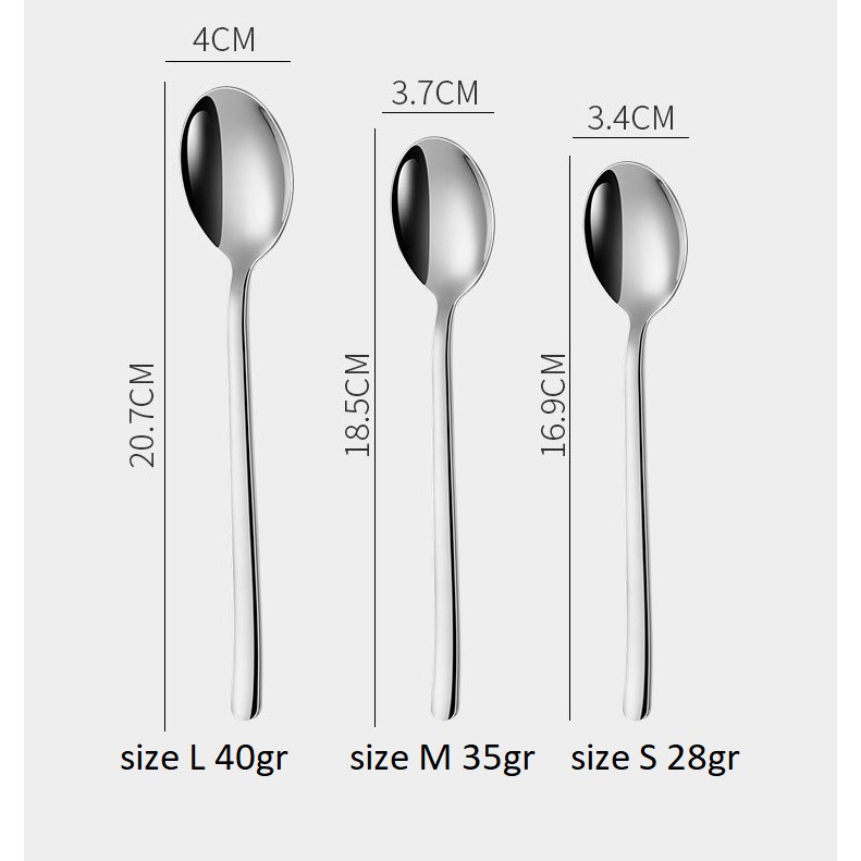 Set 4 Chiếc Thìa, Muỗng HÀN QUỐC Chất Liệu Inox 304 nam châm không hít Đẹp Lung Linh như hình