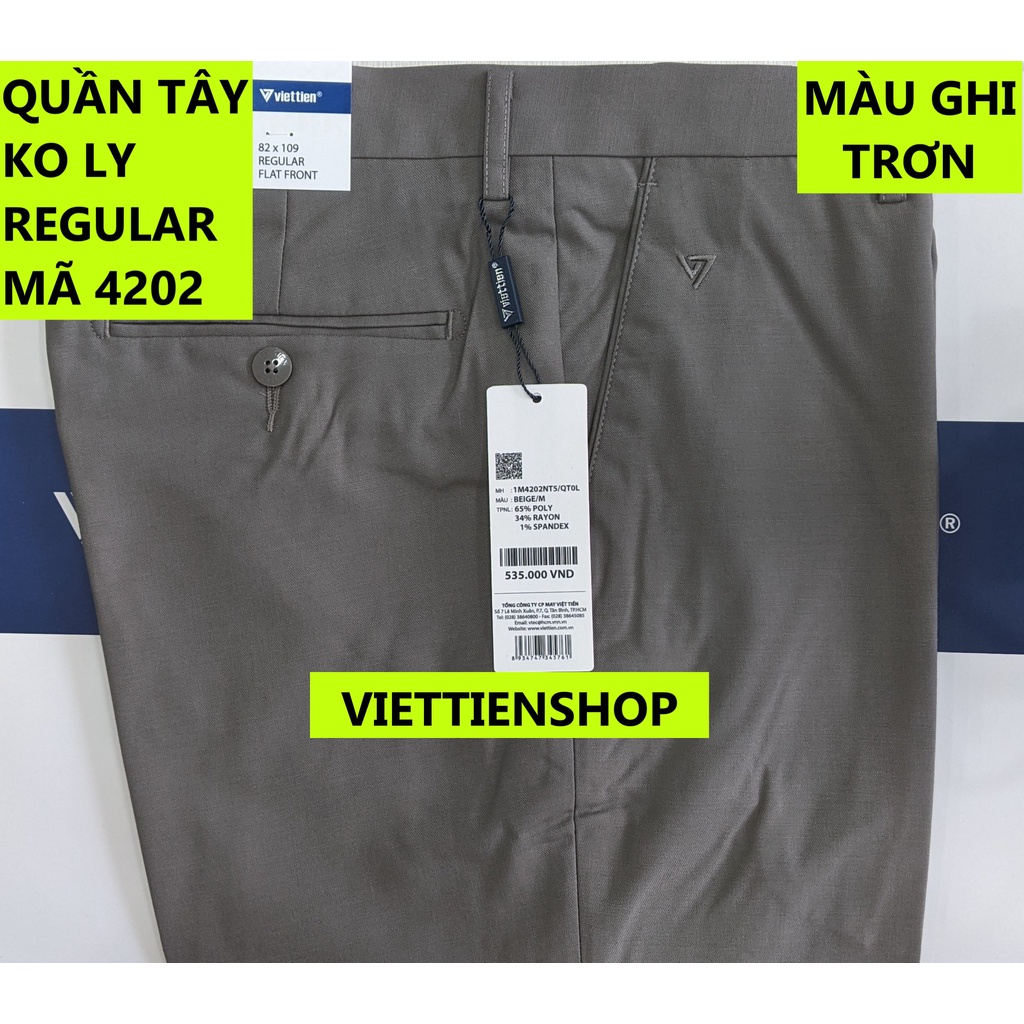 (4202 QTR) QUẦN TÂY VIỆT TIẾN KHÔNG LY (KO ÔM - REGULAR)