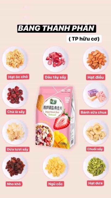Ngũ cốc hoa quả sữa chua 500g | BigBuy360 - bigbuy360.vn