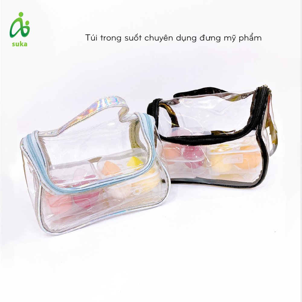 Túi đựng mỹ phẩm, tuí đựng đồ du lịch, đồ makeup trong suốt dễ thương SK