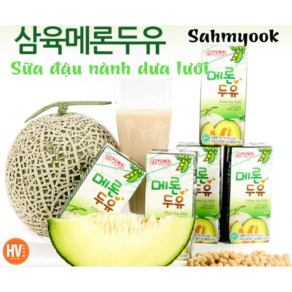 Sữa Đậu Nành Vị Dưa Lưới Hàn Quốc Sahmyook 190ml