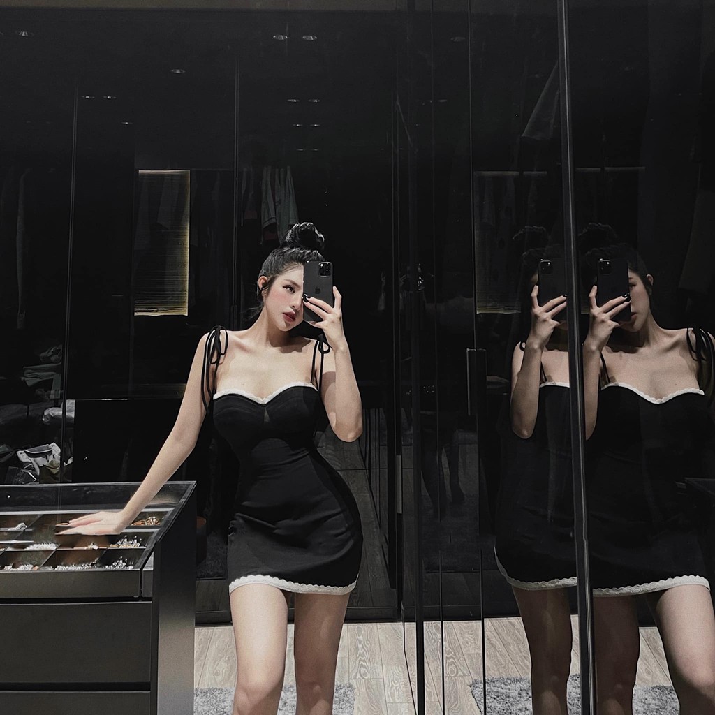 Đầm Ren Body 2 Dây Kèm Đệm Ngực Khóa Lưng Váy Ngủ Nữ Siêu Tôn Dáng | BigBuy360 - bigbuy360.vn