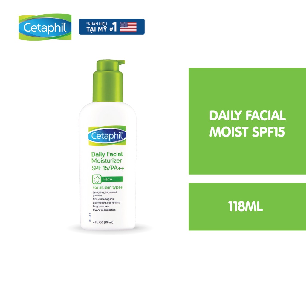 Kem dưỡng ẩm và chống nắng hàng ngày cho da mặt Cetaphil Daily Facial Moisturizer 118ml SPF15/ PA++