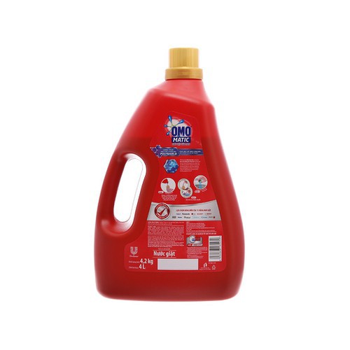 Nước giặt OMO Matic Polyshield kháng bẩn Thơm dịu nhẹ chai 4.2kg