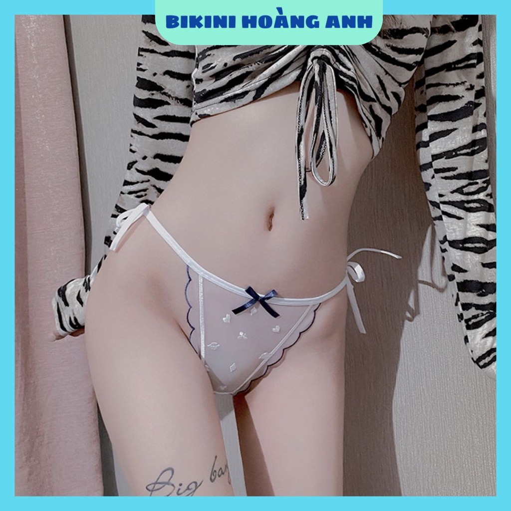 Quần Lọt Khe Nữ ❤️ Quần Lót Lọt Khe Ren đính nơ sexy Cao Cấp phong cách Nhật Bản mã 046