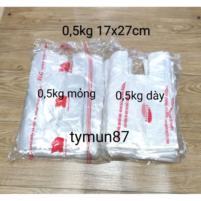 1kg túi nilon 2 quai xách đủ size