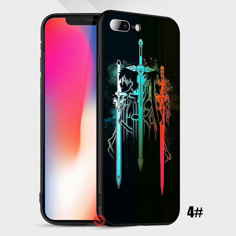 Ốp điện thoại silicon dẻo họa tiết hoạt hình Sword Art Online Kirito cho IPHONE 5 5S 6 6S 7 8 Plus X XR XS Max UF9