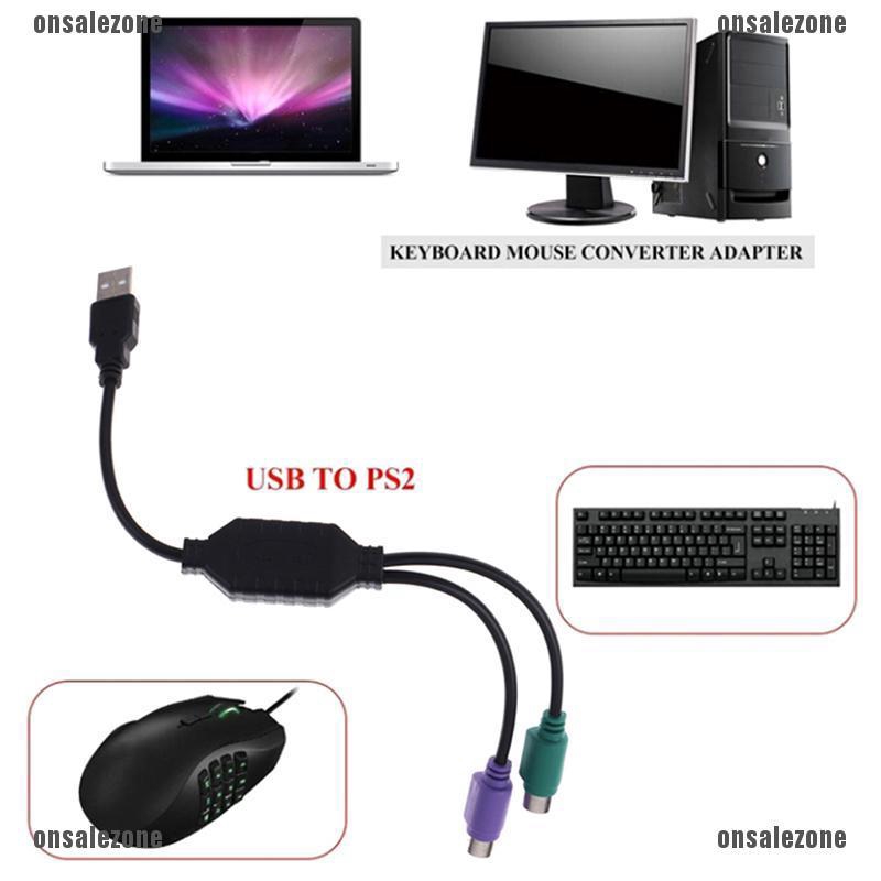Dây cáp chuyển đổi từ cổng USB sang 2 cổng PS2