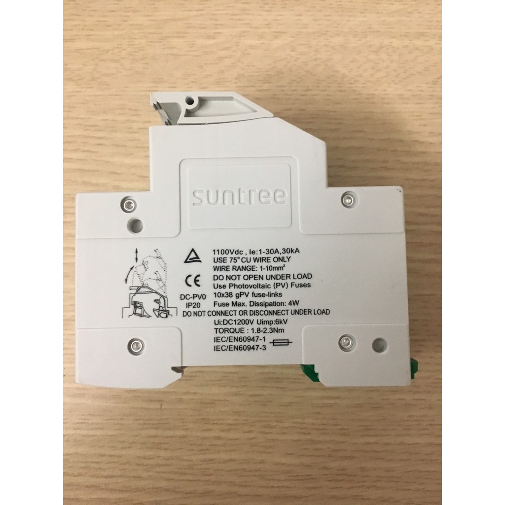 Bộ Cầu chì DC Suntree 1P 15A-32A 1100VDC SRD-30