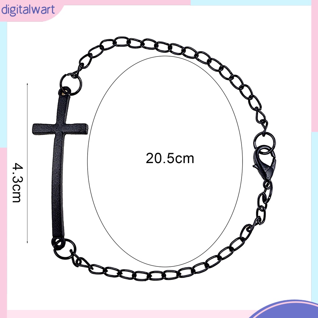 Lắc tay hợp kim mặt chữ thập thời trang cho cả nam và nữ