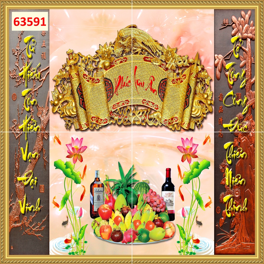 Tranh phòng thờ, bàn thợ in theo mọi kích thước yêu cầu