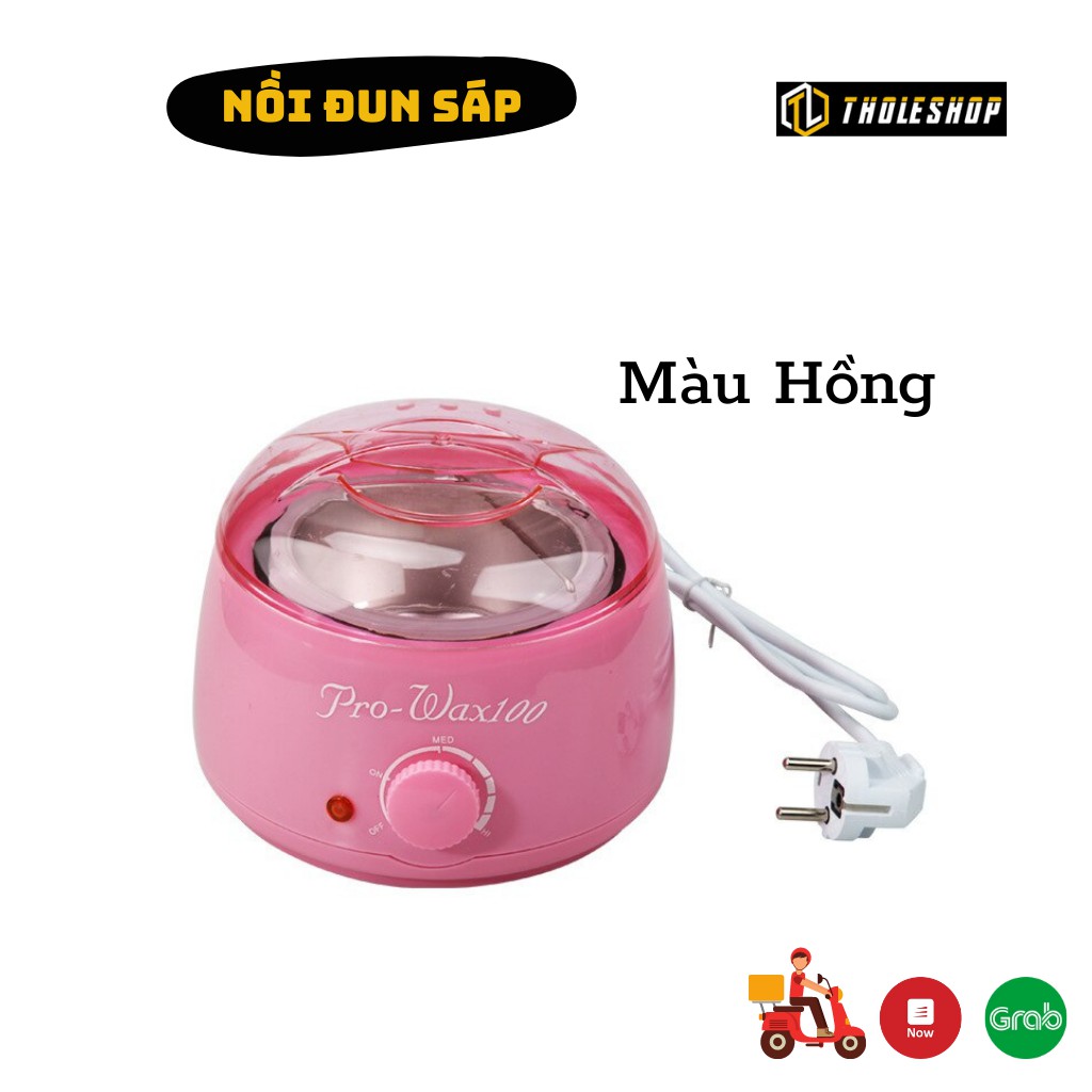 Nồi nấu sáp nóng chảy 💓TẶNG QUE GỖ 💓 Nồi đun sáp wax lông Pro-wax100 hạt đậu loại 1 dây đồng ổ cắm lớn 8582