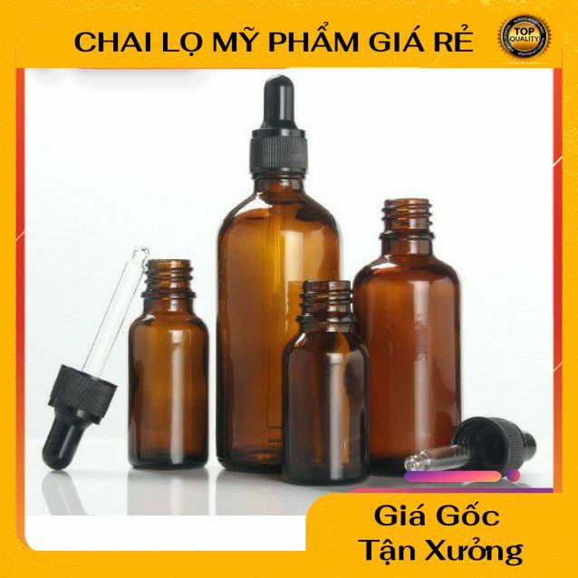 Lọ Chiết Serum ❤ RẺ VÔ ĐỊCH ❤ [30ml,50ml] ọ đựng tinh dầu bóp giọt khoen đen , lọ chiết serm, , phụ kiện du lịch