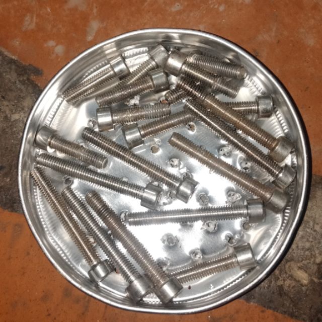 com bo 10 chiếc Ốc lục giác inox m5 các loại kích cỡ