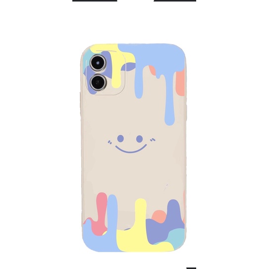 Ốp lưng hình cầu vồng icon mặt cười cạnh vuông giả lp 13 5/5s/6/6plus/6s/7/7plus/8/8plus/x/xr/xs/11/12/pro/max/13promax