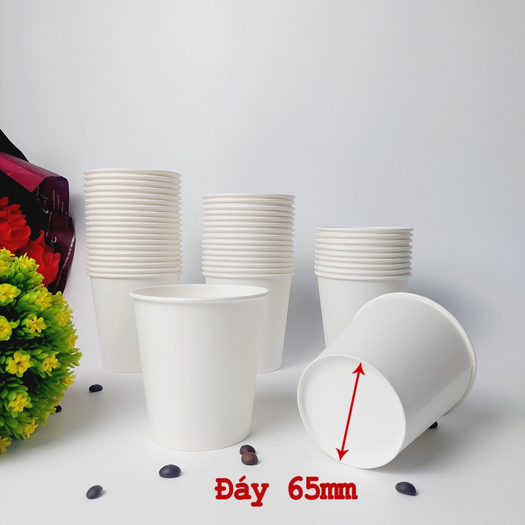 50 Chiếc Tô Giấy 400ml Kèm Nắp Đựng Cháo, Chè, Kem