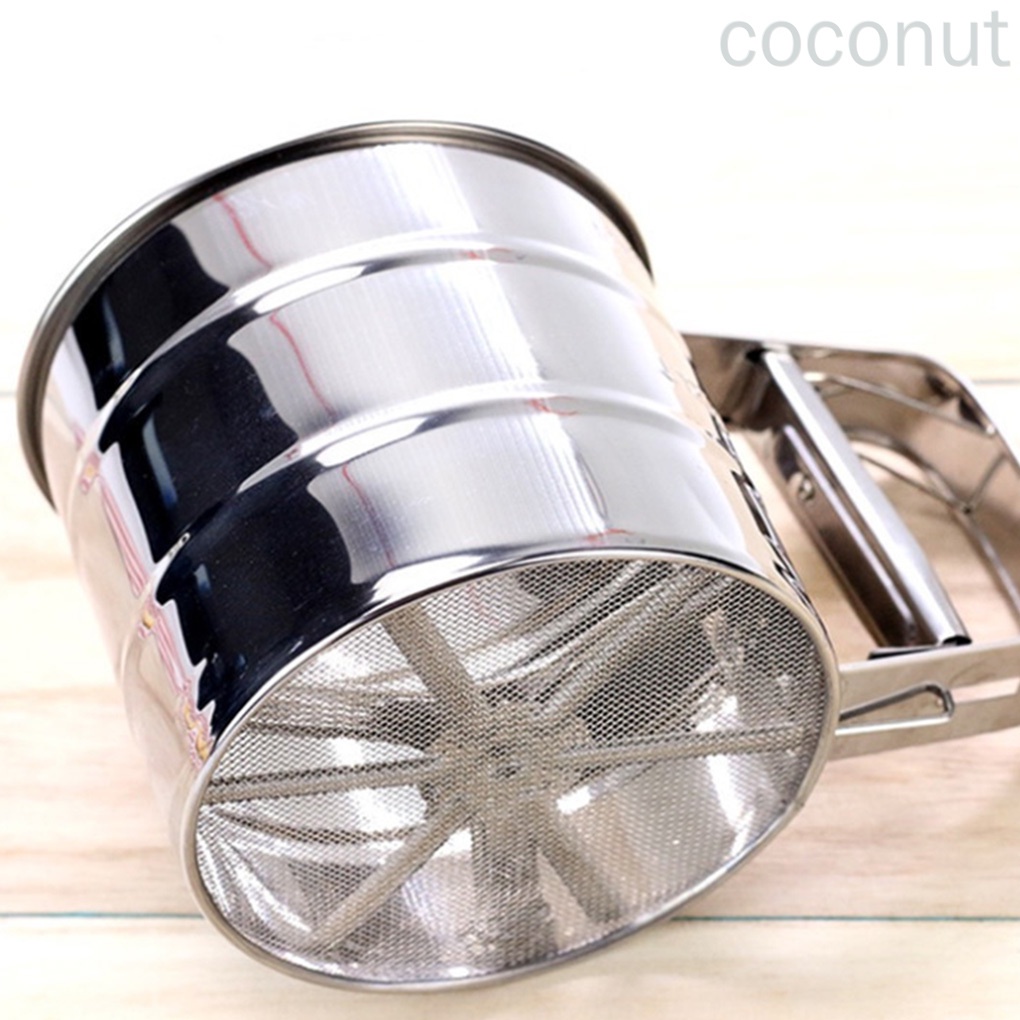 Cốc Rây Bột Bằng Thép Không Gỉ Tiện Dụng Cho Nhà Bếp
