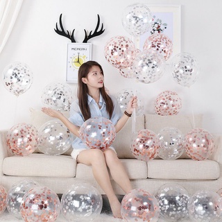 Bóng bay trong suốt bóng bay kim tuyến sẵn trong bóng 12inch 10inch 5inch