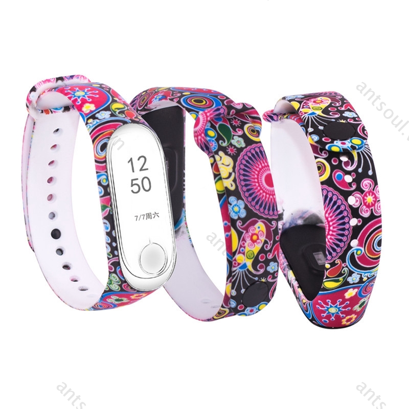 Dây Đeo Silicon Nhiều Màu Cho Đồng Hồ Thông Minh Xiaomi Mi Band 3 4 Band3 Band4 Strap
