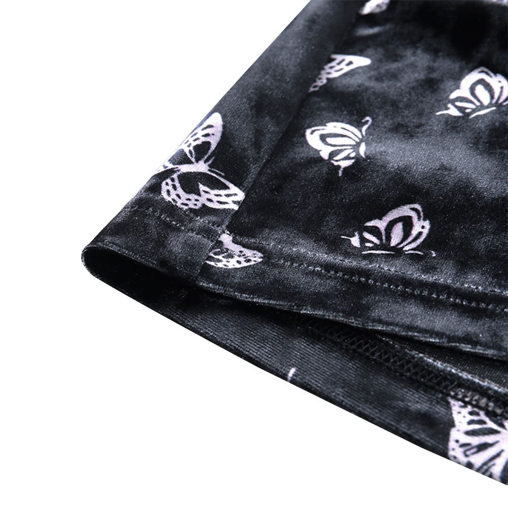 Chân Váy Ôm Lưng Cao Xẻ Tà In Hình Bướm Cho Nữ