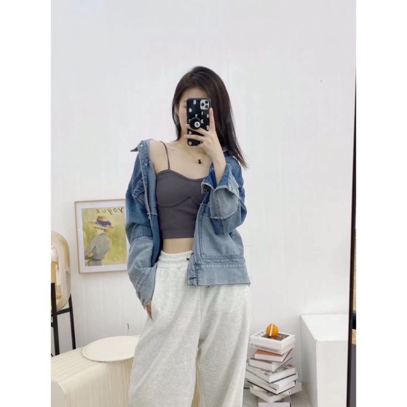 Áo Lót Nữ , Áo Bra Len Tăm Cúp Ngực Dáng Lửng Phong Cách Hàn 2820 chất đẹp, thoáng hút mồ hôi