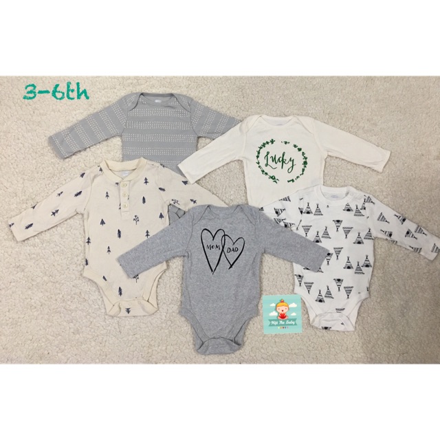 Combo 5 body chip tay dài Old Navy