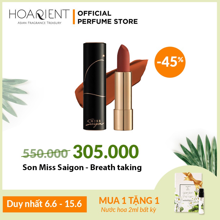 Son Miss Saigon Breath Taking - Màu Cam đất 3.5g