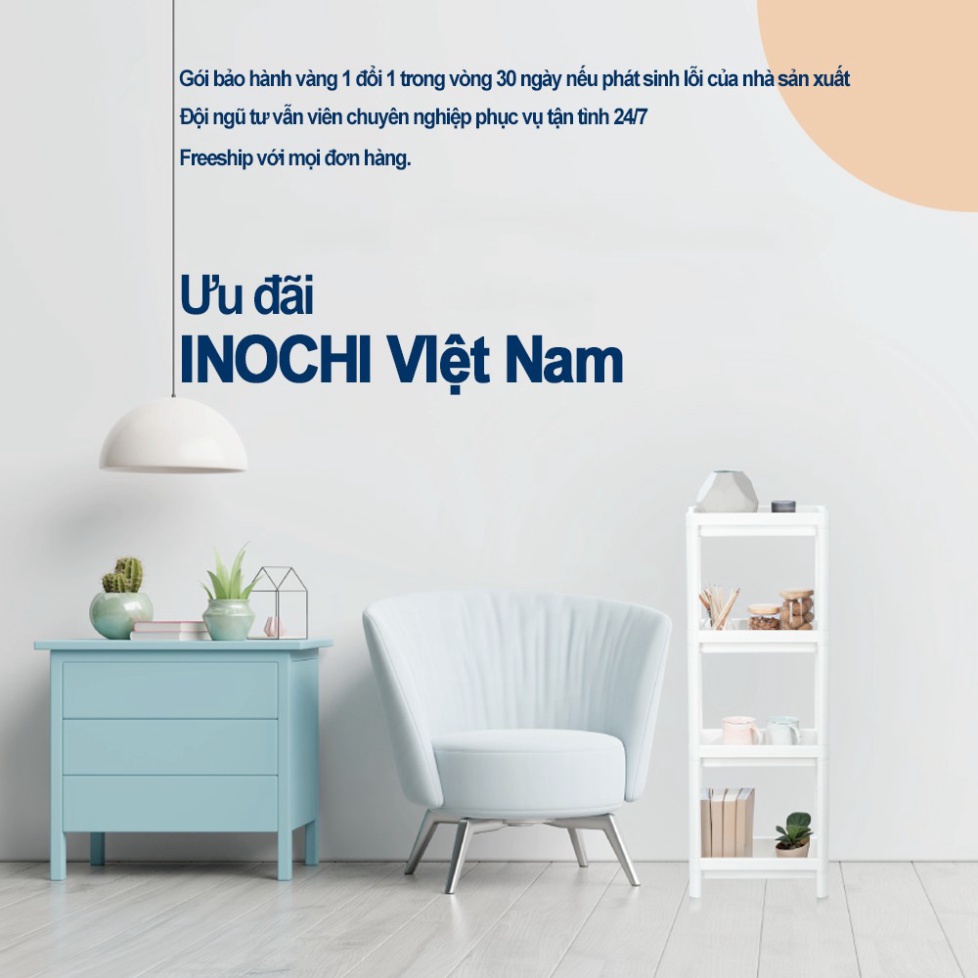 [ 2-3-4 tầng ] Kệ nhựa, nhà tắm đa năng chia 2/3/4 tầng Inochi Nhà Bếp, đựng mỹ phẩm, phòng khách