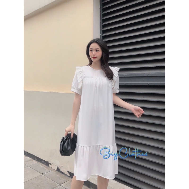 Đầm váy trắng bigsize babydoll dáng dài thiết kế váy trắng công chúa dự tiệc chất lụa hàn thoáng mát BC007