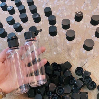 Lọ nhựa nắp bật đen 30-50-100ml