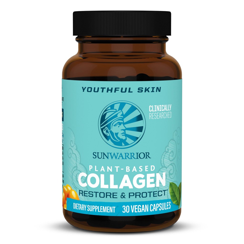Chống nắng, bảo vệ &amp; khôi phục collagen Sunwarrior Vegan Collagen Capsules