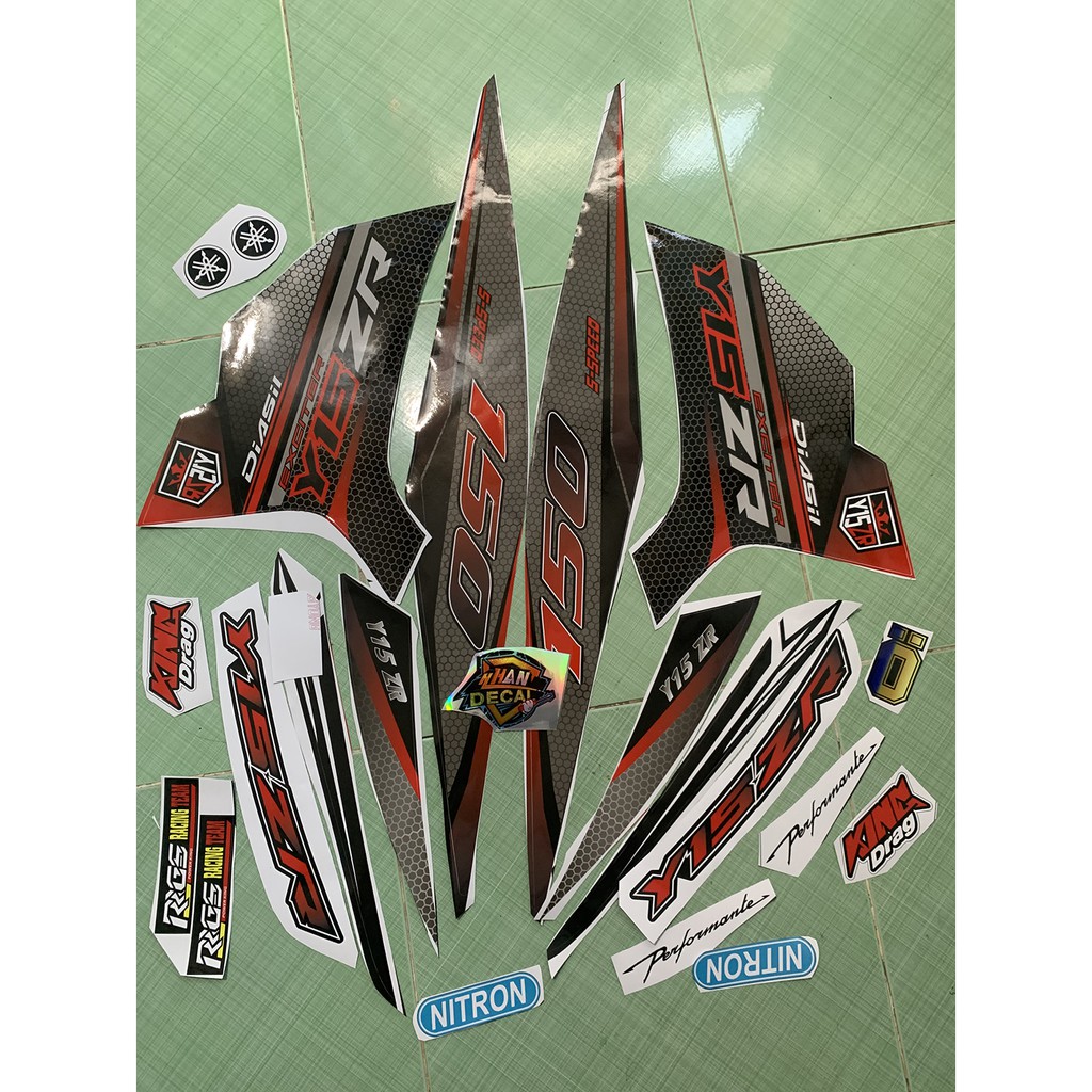 Tem exciter 150 Y15ZR đỏ đen