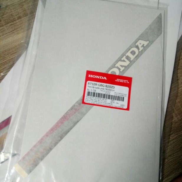 Tem Dream honda việt đời đầu chính hãng, Tem hàng đẹp lắp được cả dream thái và dream việt các đời