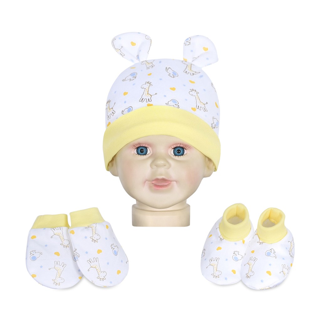 Bộ nón, tay, chân bông SS0103 - HELLO BB (bông ngẫu nhiên)