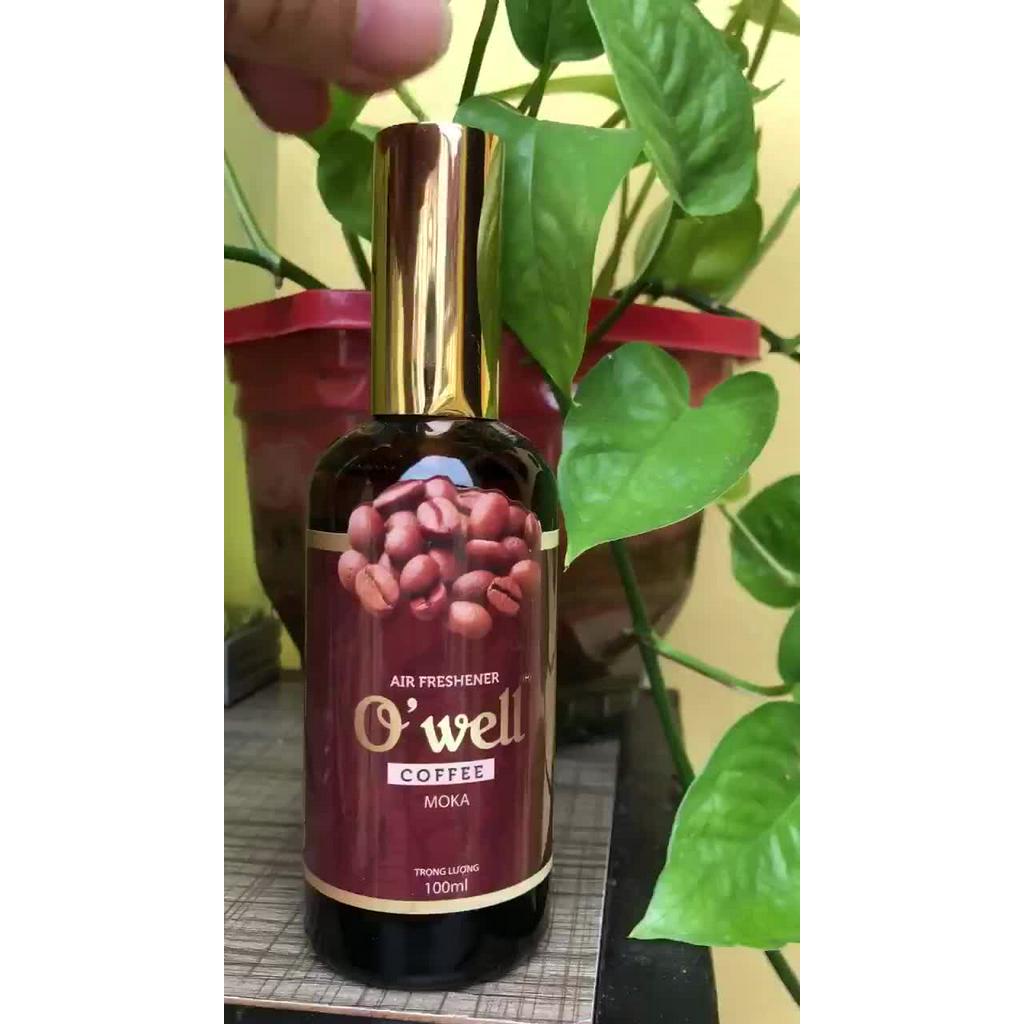 Chai xịt tinh dầu Cafe O'well hương Moka