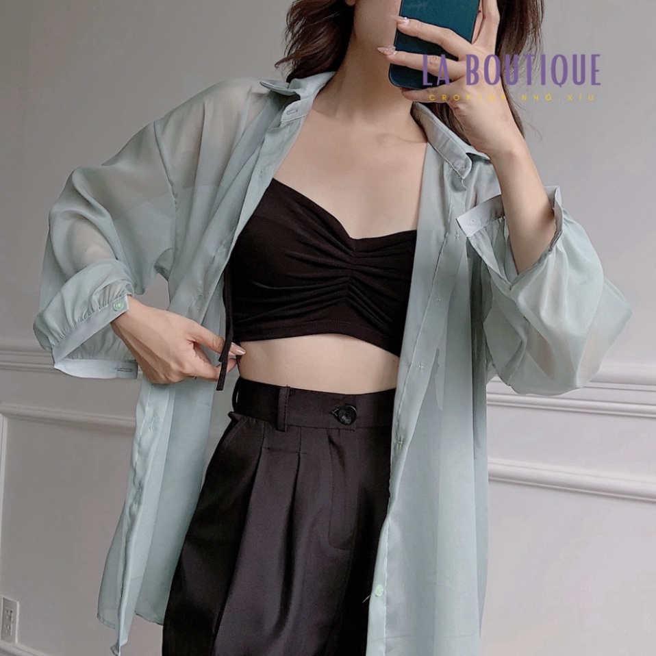 Áo Sơ Mi Trắng Xuyên Thấu Oversize Form Rộng LA ROSIE OUTFITS | LA BOUTIQUE 2 LA23 | LA ROSIE OUTFITS