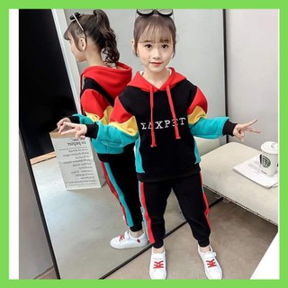 bộ quần áo dài tay thu đông cho bé gái size 18 đến 26kg chất da cá đẹp