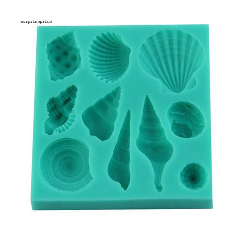 Khuôn làm bánh kẹo hình vỏ sò bằng silicon