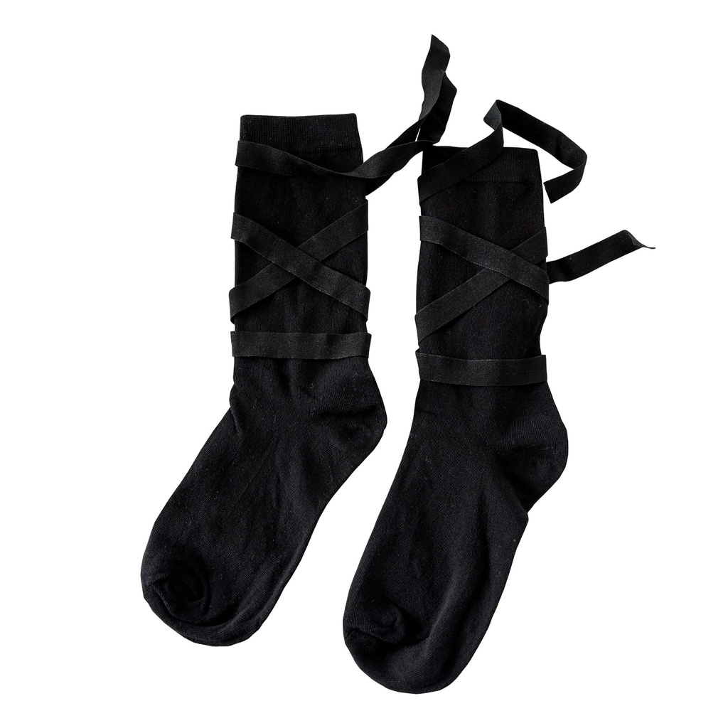 Vớ Ren Trắng Đen Phong Cách Lolita Nhật Bản Xinh Xắn