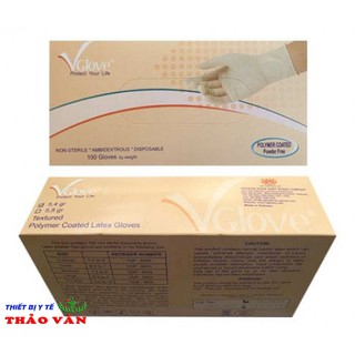 Găng tay y tế Latex không bột phủ polymer VGlove