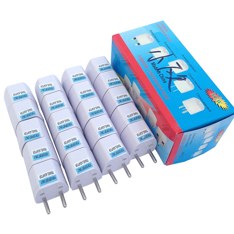 Ổ Chuyển Đổi Phích Cắm 3 Chân/3 Chấu Sang 2 Chân/2 Chấu Chịu Tải 10A-220V Tiện Lợi Mang Đi Du Lịch-OC05 -Gia Dụng Tý Tẹo
