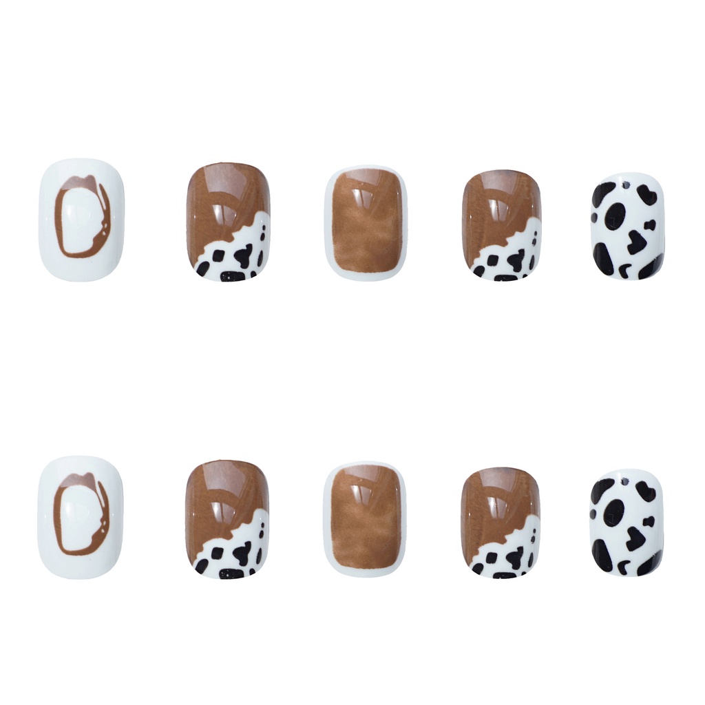 Móng tay giả, nailbox móng ngắn, 24 móng kèm keo PD334