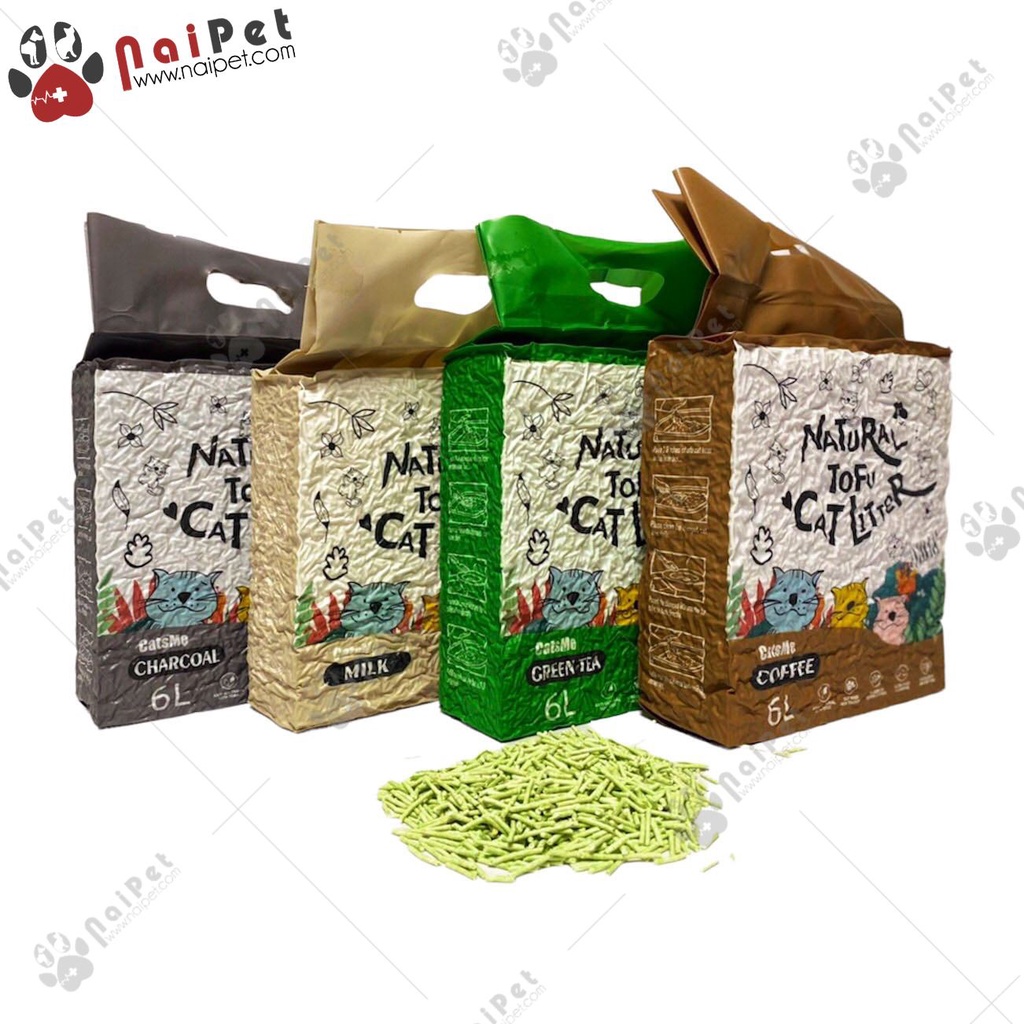 Cát Vệ Sinh Cát Đậu Nành Cho Thú Cưng Natural Tofu Cat Litter Cats Me 6L