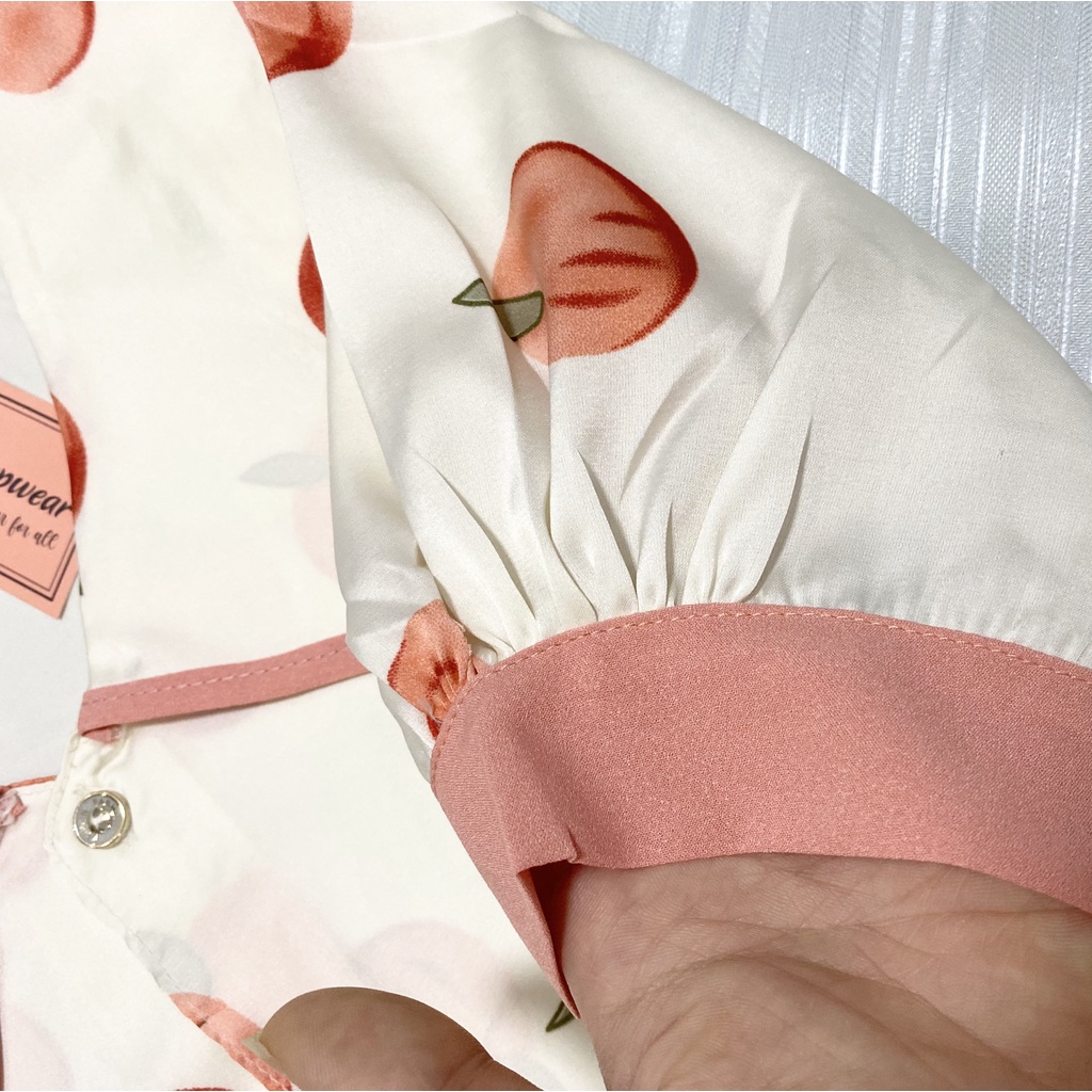 [Ảnh thật/Sẵn hàng] Bộ Pijama Chất Lụa Họa Tiết Siêu Xinh_BỘ DÀI NGẮN TAY FREESIZE 40-60KG | BigBuy360 - bigbuy360.vn